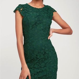 Lulus backless green dress - Worn once